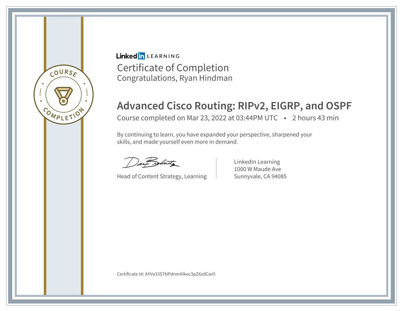 Advanced Cisco Routing: RIPv2, EIGRP and OSPF